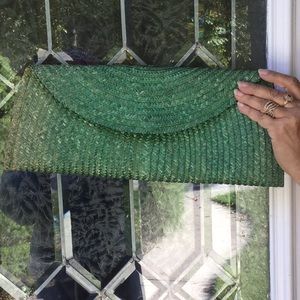 Vintage Straw Clutch!